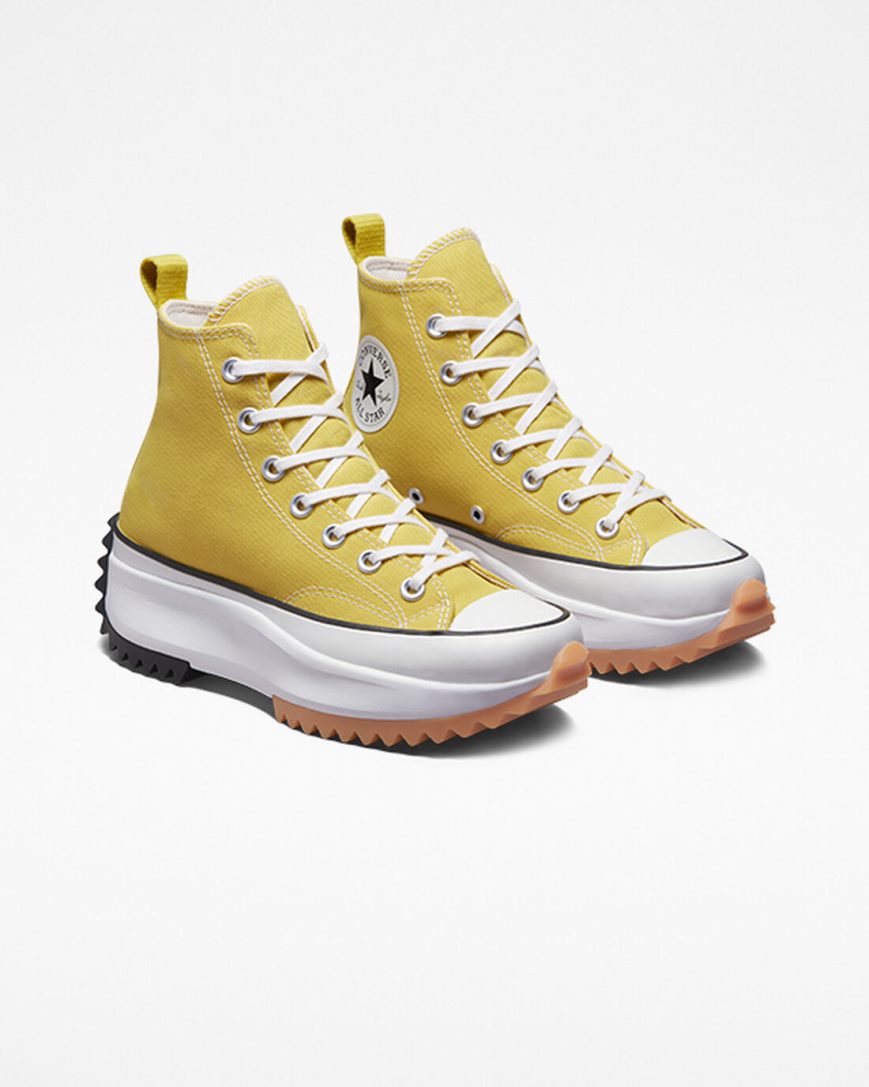 Men's Converse Run Star Hike High Top Platform Shoes Lemon / Black / White | AU C9048W